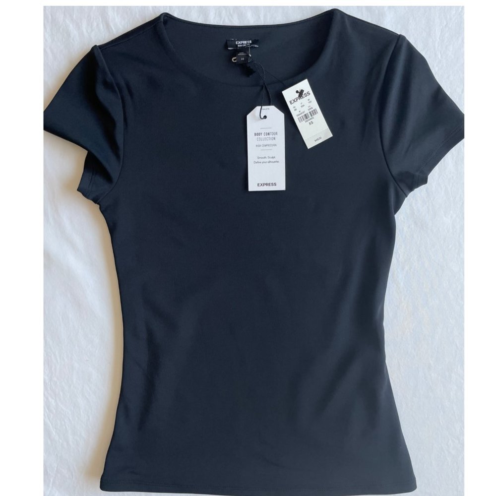 Express Body Contour Short Sleeve Black Shirt (New With Tags!! Free Shipping)